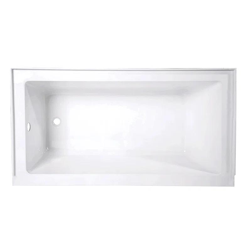 Kingston Brass Aqua Eden 60-Inch Acrylic Rectangular Drop-In Tub