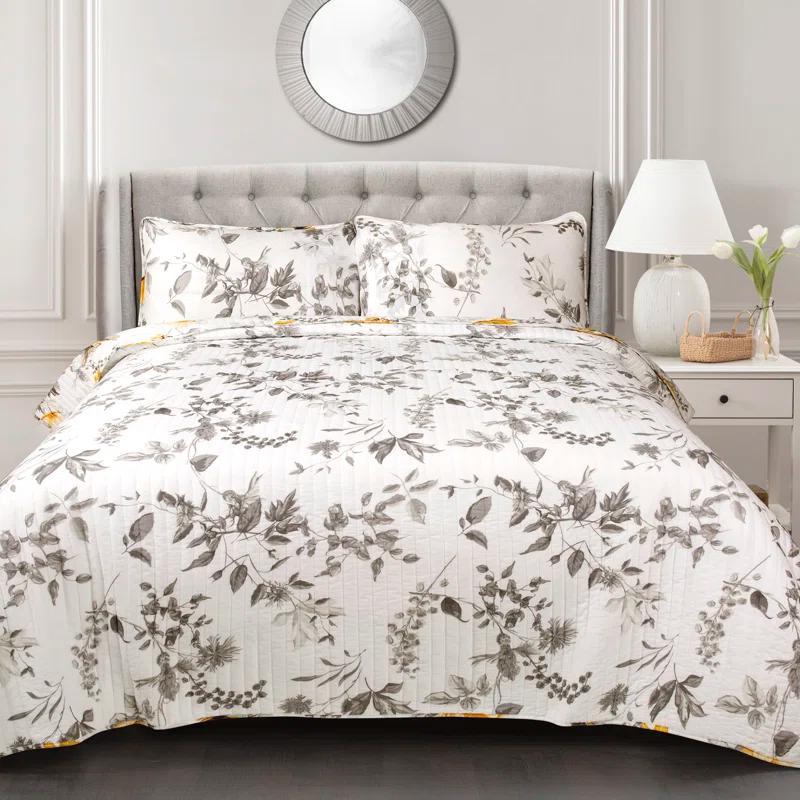 Lush Decor Floral Reversible Quilt Set