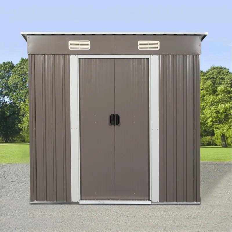 GZMWON 6Ft X 4Ft Outdoor Metal Storage Shed