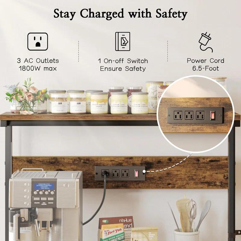 Quintano 31.5'' Baker's Rack with Microwave Compatibility