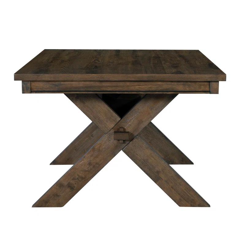 Kelly Clarkson Home Gigi 70" Solid Wood Farmhouse Trestle Base Dining Table