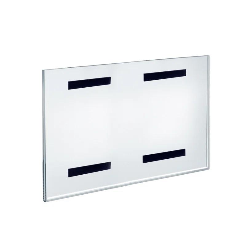 Azar Displays Clear Acrylic Magnet Back Sign Holder Frames 14" W x 11" H - Landscape / Horizontal, 2-Pack (Set of 2)