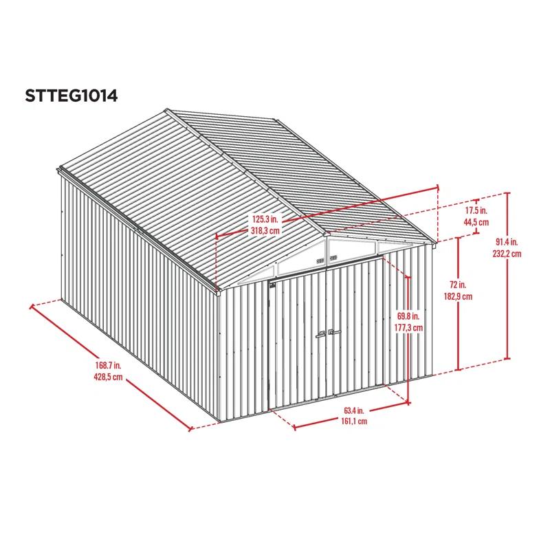 Scotts Lawn Care Storage Shed, 10x14, Green