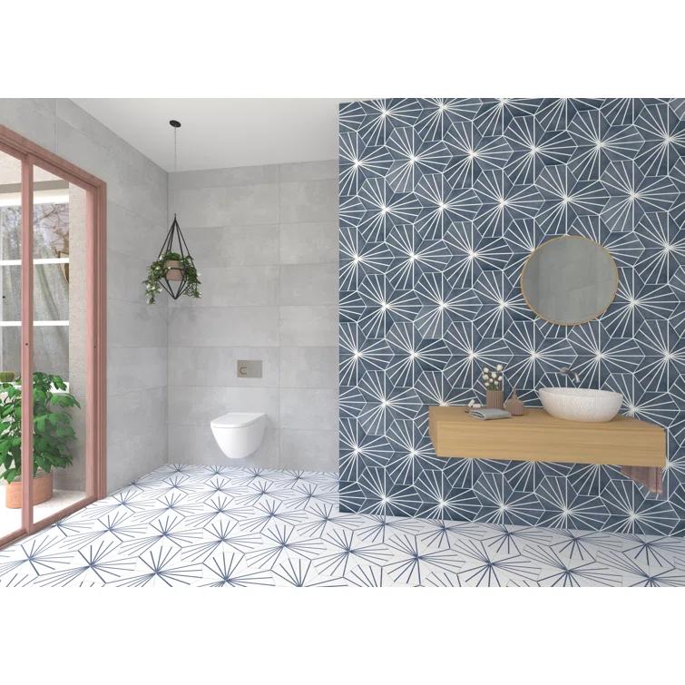 Industry Tile Sun Stripe Hexagon Dark Gray