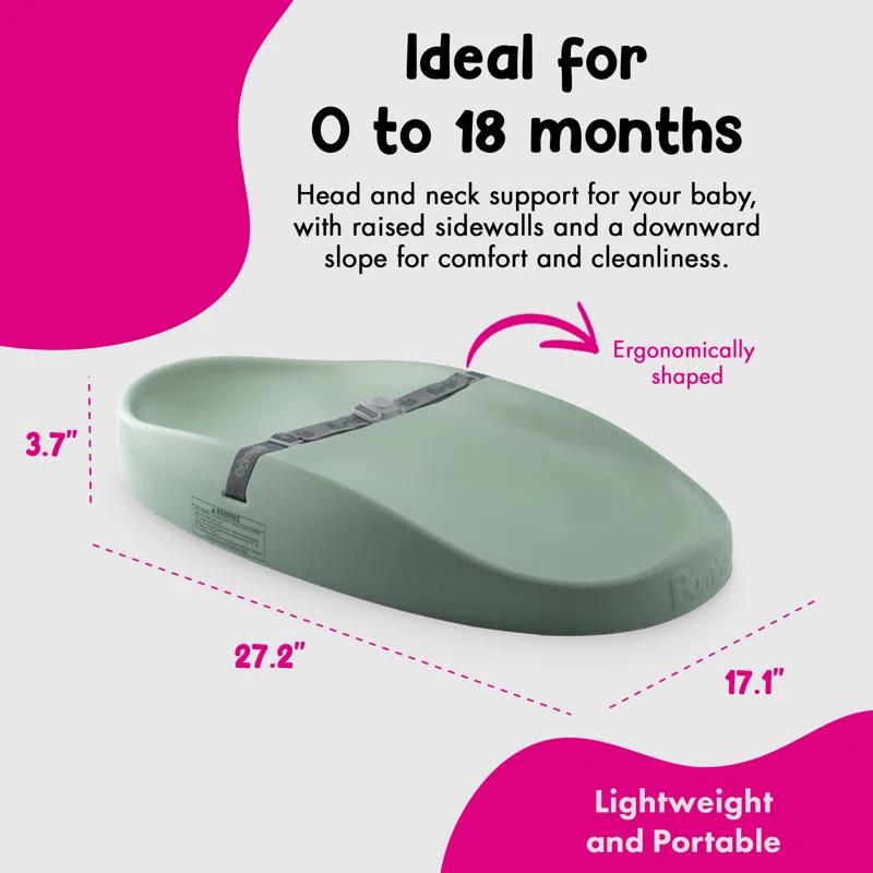 Bumbo Bumbo Diaper Changing Pad, Ergonomic Baby Changing Mat with Safety Belt