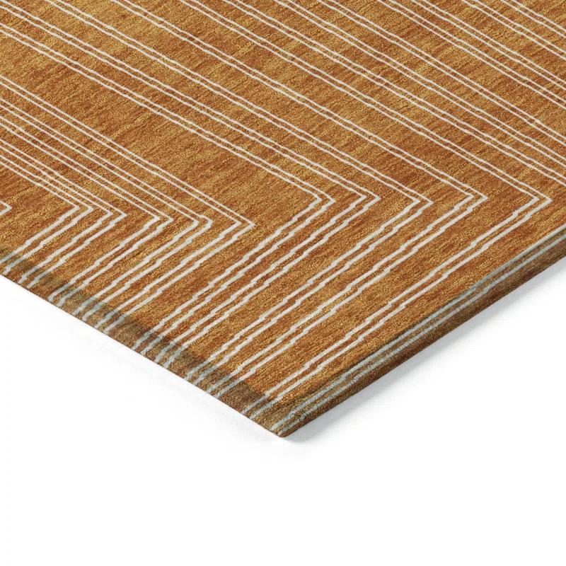 Machine Washable Indoor/Outdoor Chayden ACN1045 Paprika Rug