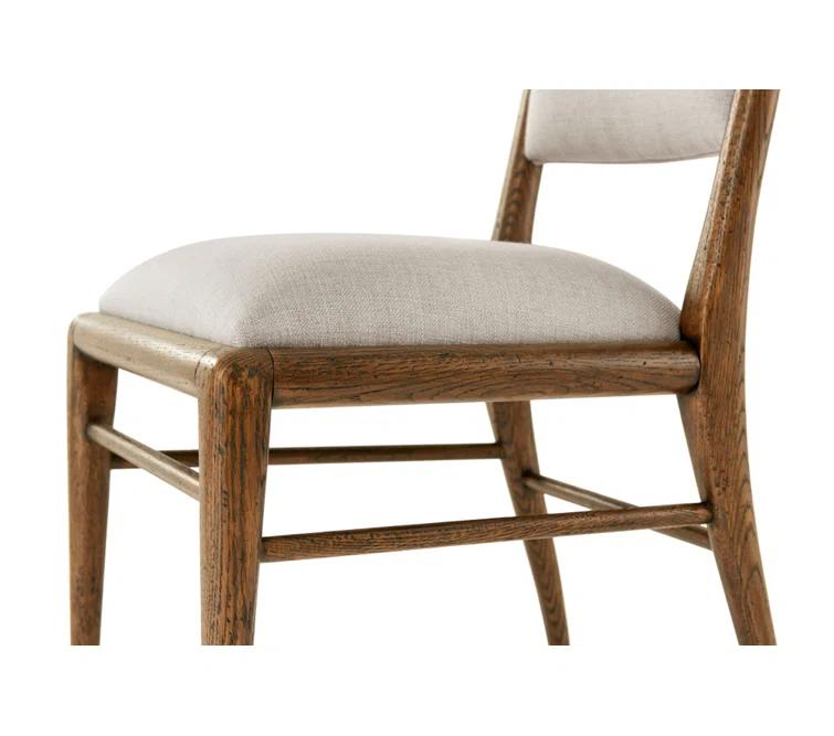 Theodore Alexander Nova 19.25'' H Upholstered Oak Side Chair (Set of 2)