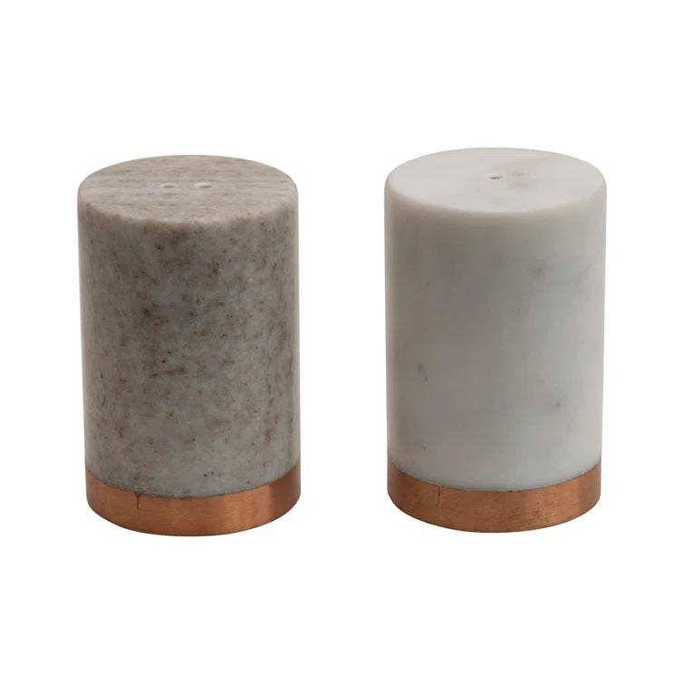 Creative Co-Op Marble Salt and Pepper Shaker Set & Reviews | Joss & Main