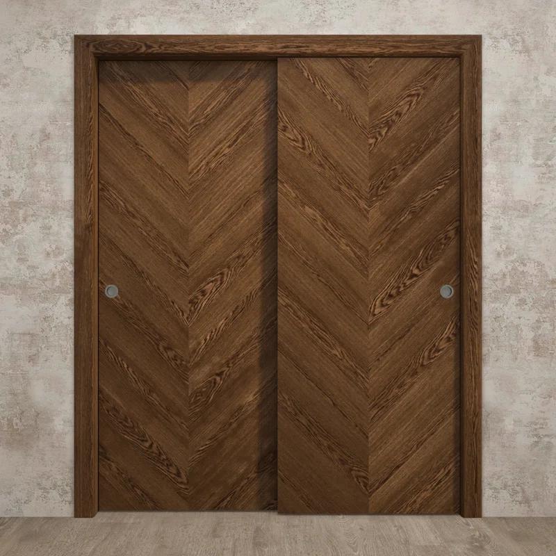 SARTODOORS Slab Door Panel | Ego 5005 | Wood Veneer Doors | Pocket Closet Sliding Barn