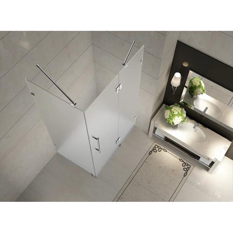 Aston Avalux 32" x 72" Rectangle Hinged Shower Enclosure SEN987F-SS-3236-10