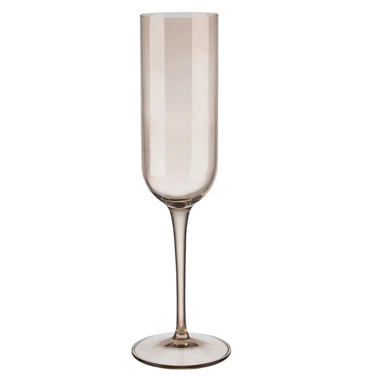 FUUM 7 oz. Crystal Flute Glassware Set (Set of 4)