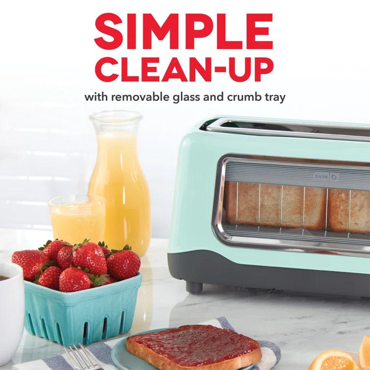 DASH Dash 2 Slice Long Slot Clear View Toaster