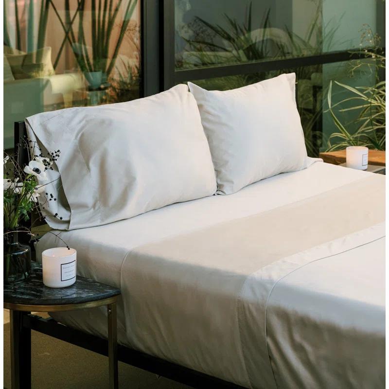 Jennifer Adams Home 400 Thread Count Long-Staple Cotton Sateen 4pc. Sheet Set