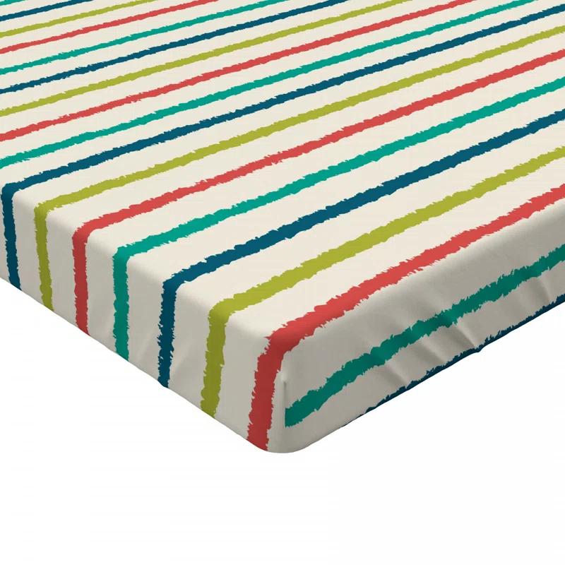 Ambesonne Microfiber Striped Fitted Sheet