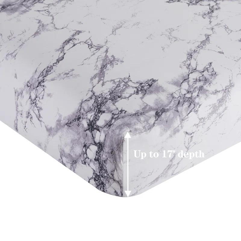 Marina Decoration Percale Machine Printed Marble Sheet Set