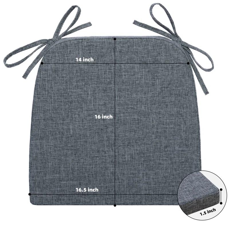 Indoor 1.5'' Dining Chair Chair Pad (Set of 4)