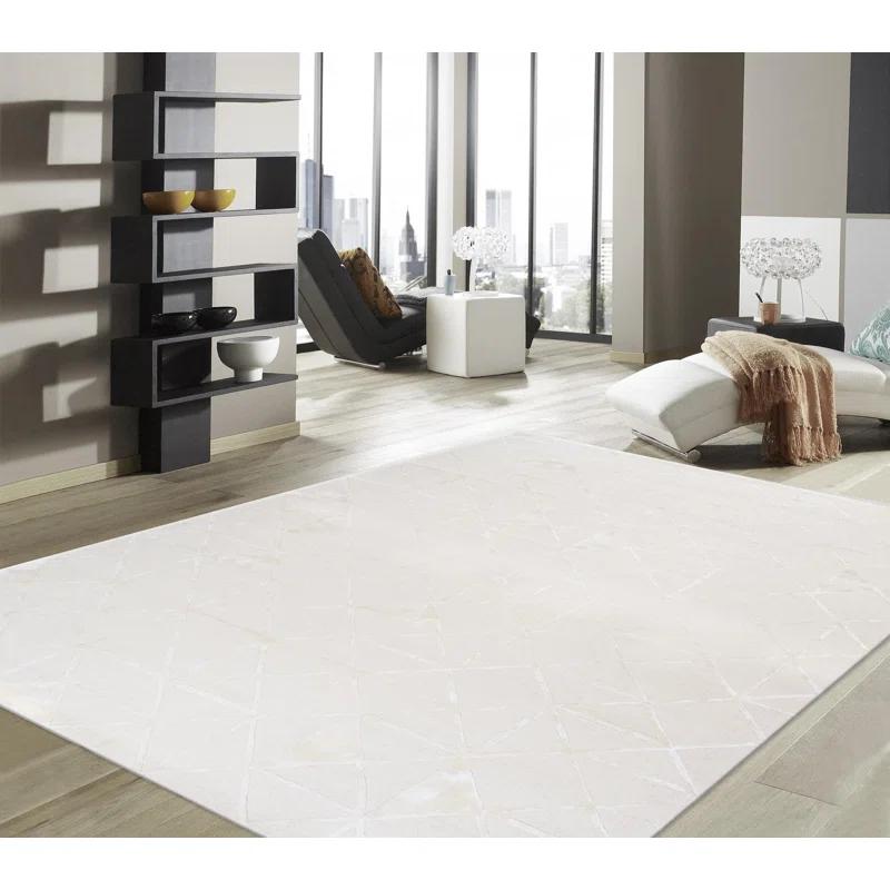 Hand Tufted Viscose Geometric Rug