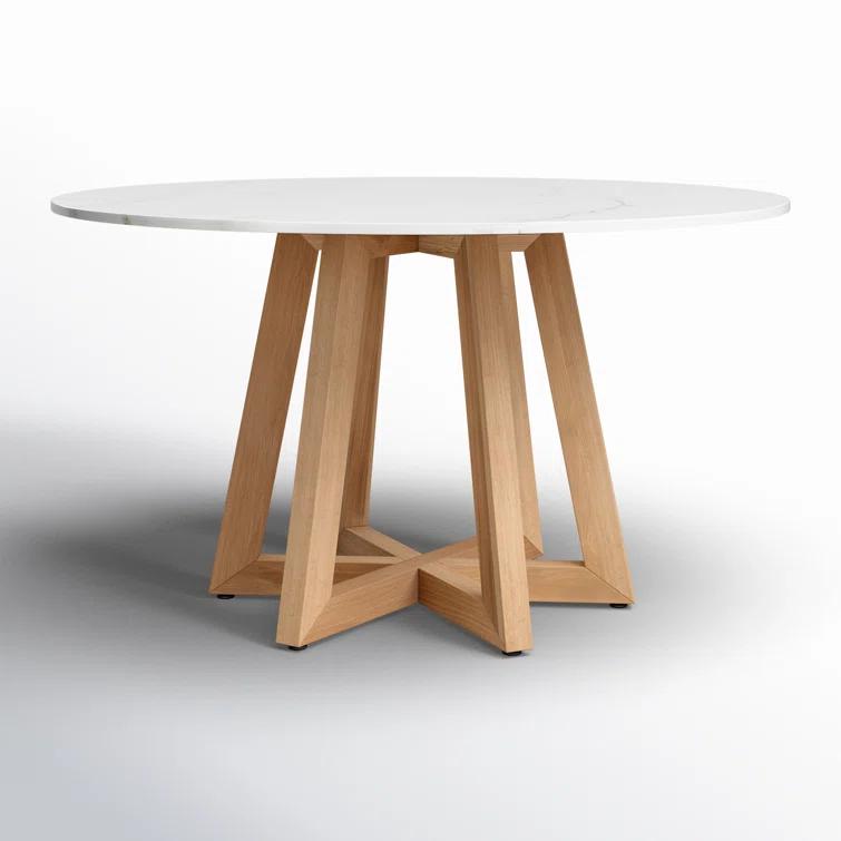 Fanned Base Round Dining Table (42"- 55")