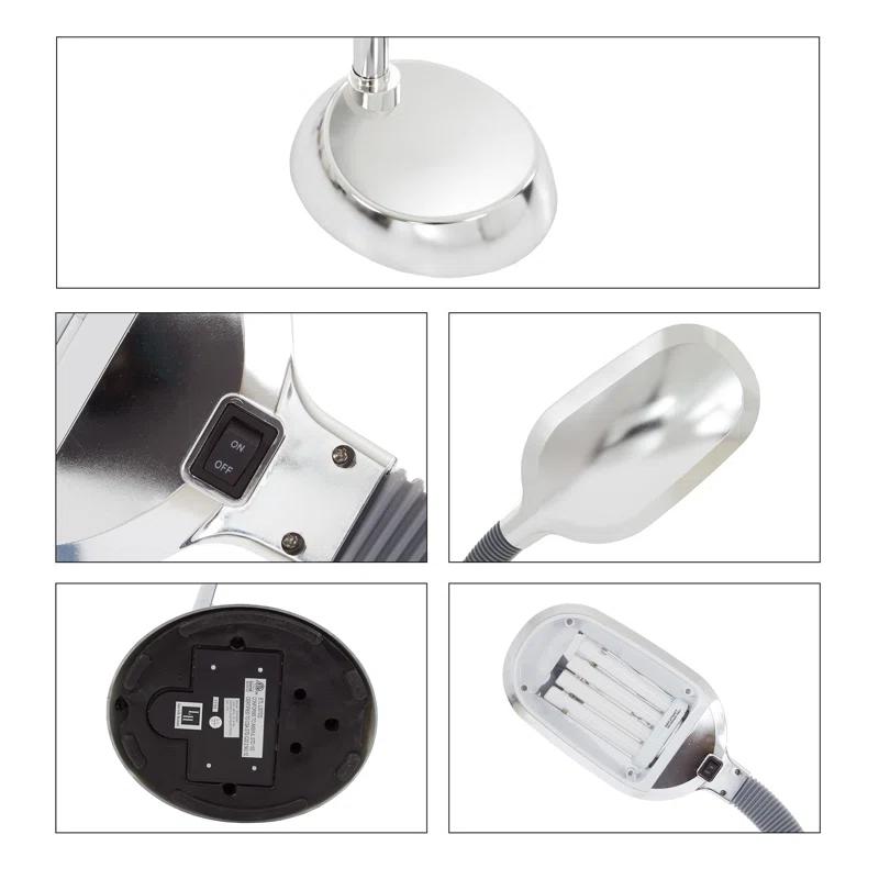 Lavish Home Home Sunlight 60" Task Floor Lamp, - Full Spectrum Natural Sunlight Lamp with Bendable Neck