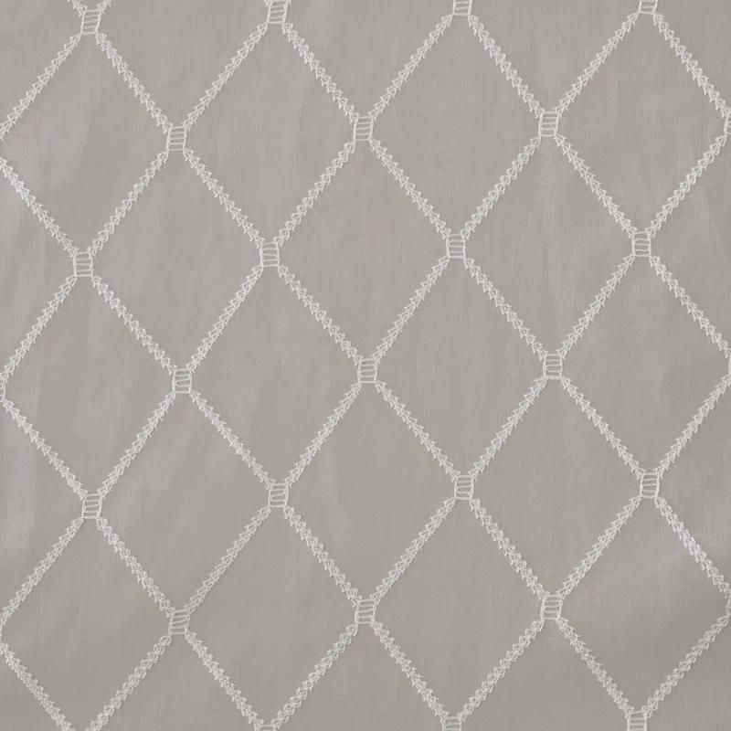 Madison Park Irina Solid Sheer Embroidered Window Scarf