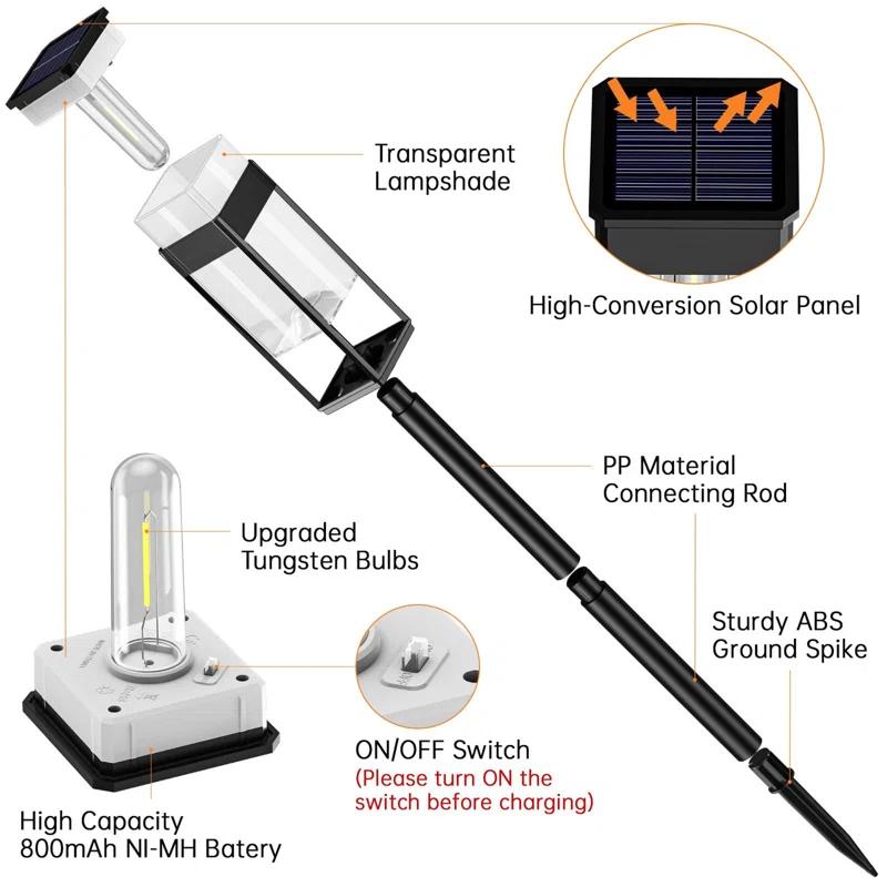 Cool White Solar Powered Integrated LED Pathway Light