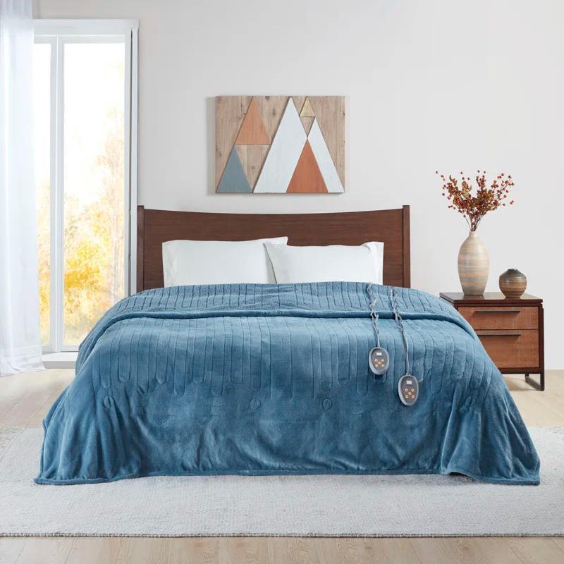 Beautyrest Beautyrest Heated Oversized Microlight to Berber Blanket