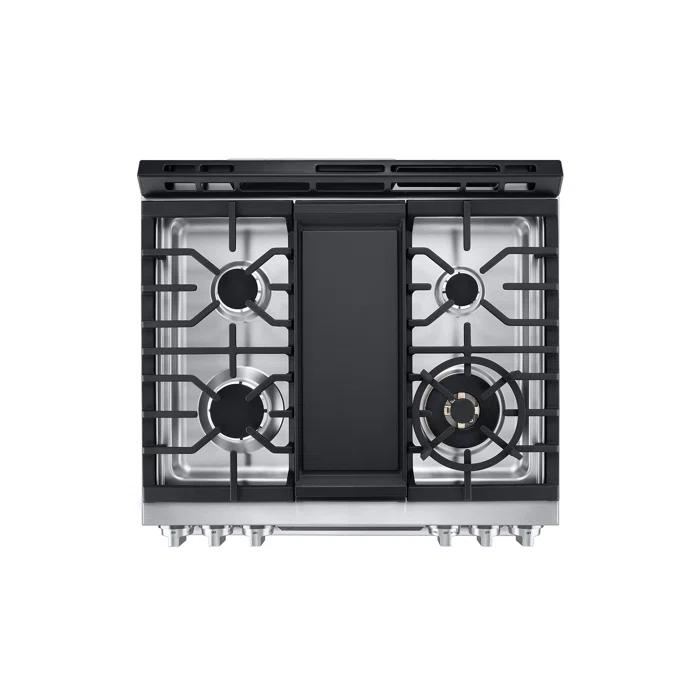 LG Studio LG STUDIO Smart Wi-Fi Dual Fuel Slide-in Range with ProBake Convection® and EasyClean®, 6.3 cu. ft. LSDS6338F