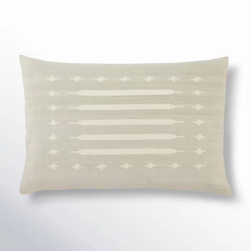 Estela Geometric Cotton Lumbar Throw Pillow