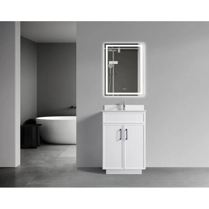 Dyconn Faucet Freestanding Vanity with Sink 2 doors - 24" Gray