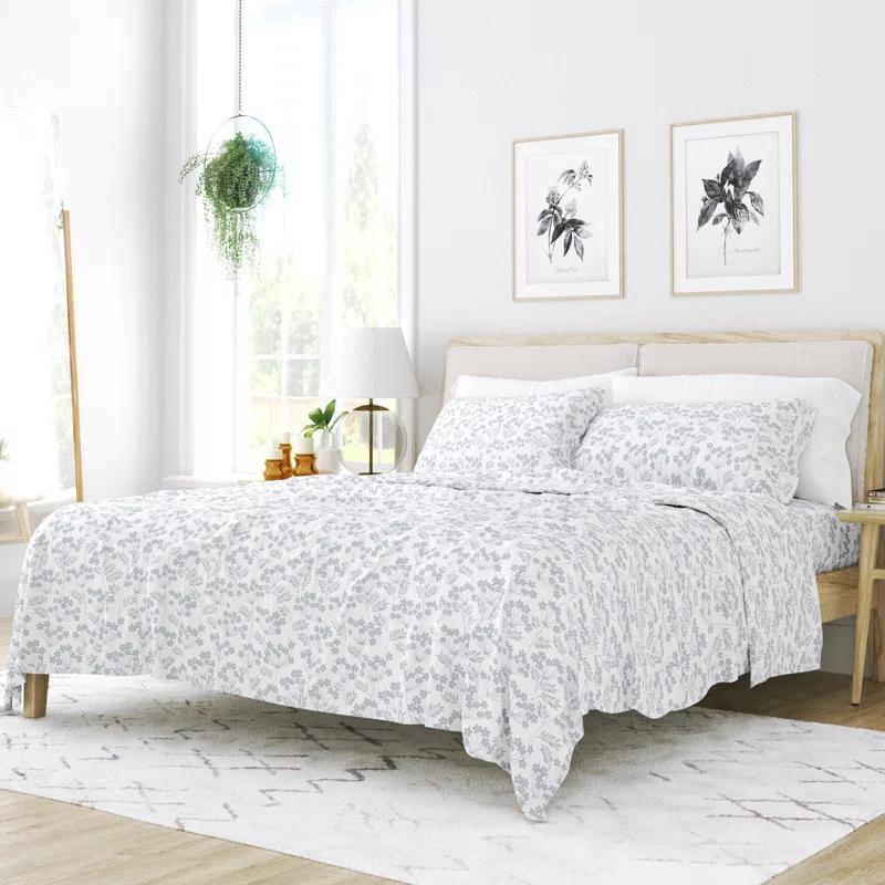 Chantilly Floral Pattern Microfiber Sheet Set