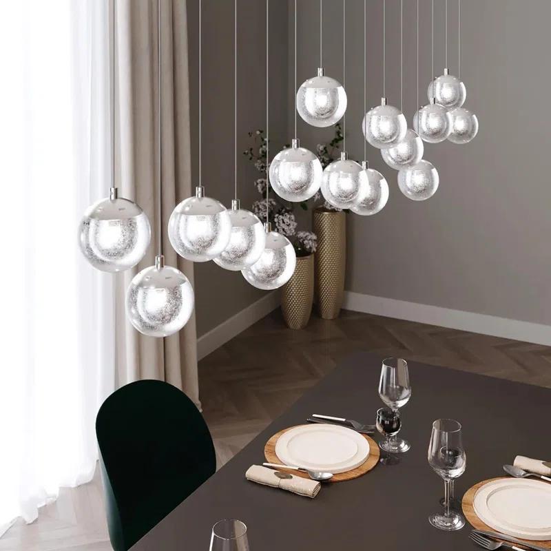 SONNEMAN Champagne Bubbles - Light Polished Chrome Cluster Pendant