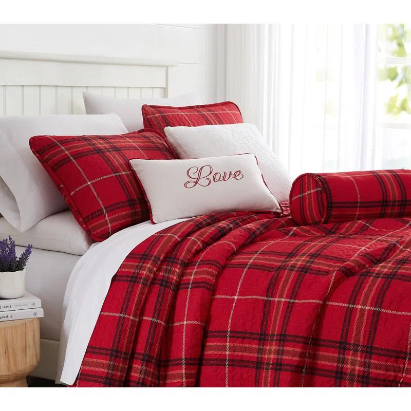 SouthShore Fine Linens Vilano Plaid Oversized Microfiber Quilt Set by Southshore Fine Linens