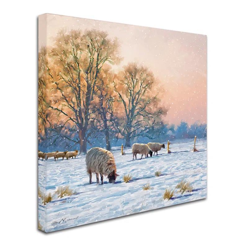 Trademark Fine Art The Macneil Studio " Winter Sheep " by The Macneil Studio