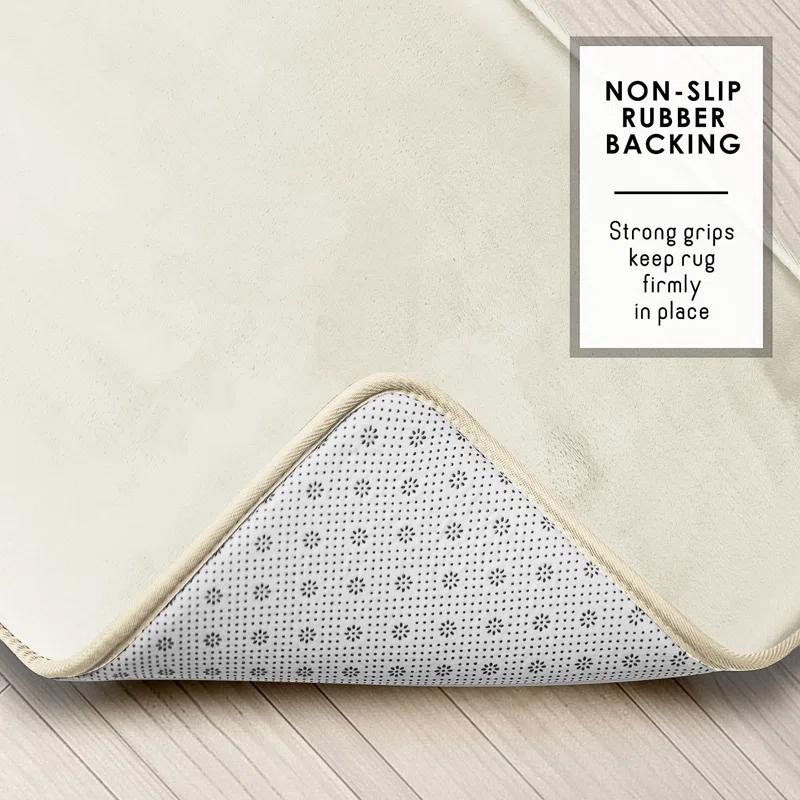 Clara Clark Ultra Soft and Absorbent Memory Foam Bath Rug Set with Non-Slip Backing