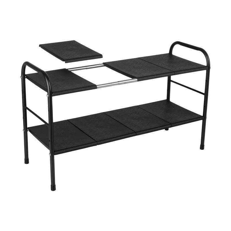 Under Sink Organizer - 2 Tier Adjustable Shelf Organizer with 8 Removable Panels - Kitchen or Bathroom Under Sink Organizers and Storage by Home-Complete