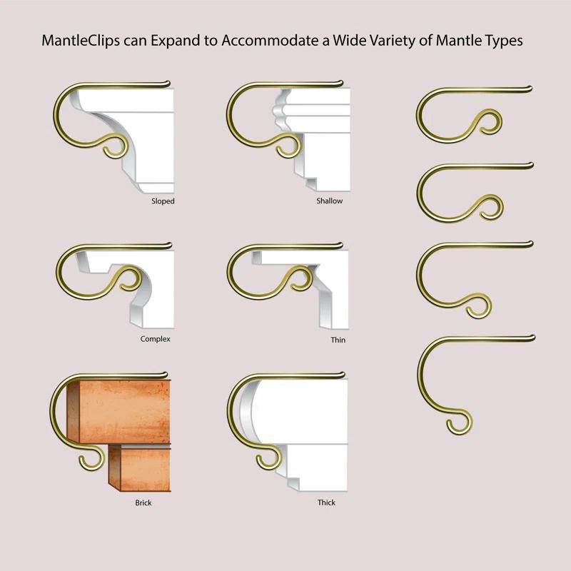 Haute Decor Mantleclip Stocking Holder (Set of 2)
