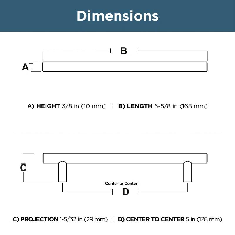 Franklin Brass Handle Pull (Set of 10)