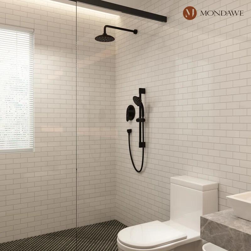 mondawe Calliope Wall Mounted 2-Function Retro Pressure-Balanced Shower System with 3 Setting Handheld MD-A3815-ORB