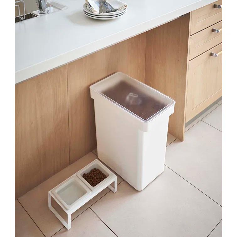 Yamazaki Home Airtight Pet Food Extra Large Storage Container With Transparent Lid, 6.6 gallons