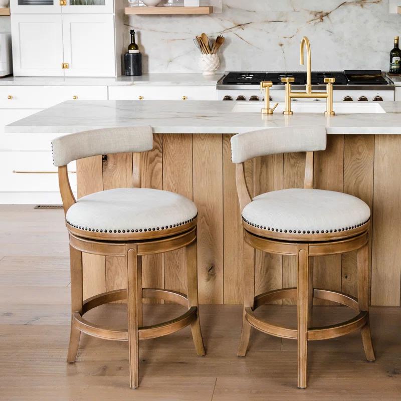 Maven Lane Maven Lane Alexander Stool with Fabric Upholstery