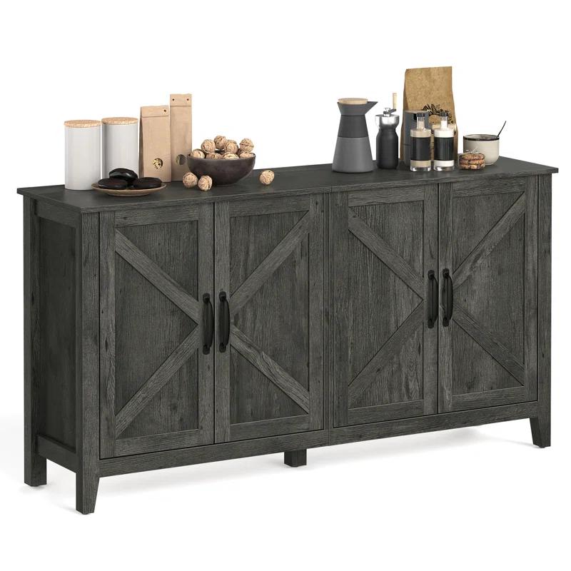 Wrought Studio™ Yvette 59"W Credenza Sideboard, Buffet Storage Cabinet