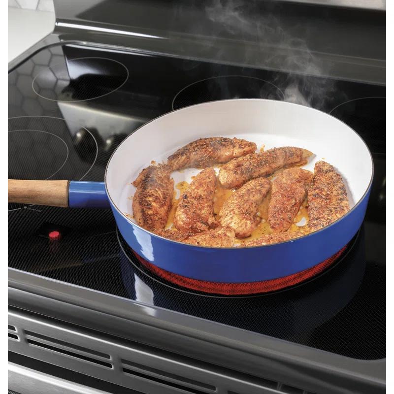 GE Appliances 30" 6.6 cu. ft. Freestanding Electric Range with 5 Elements and Convection Oven