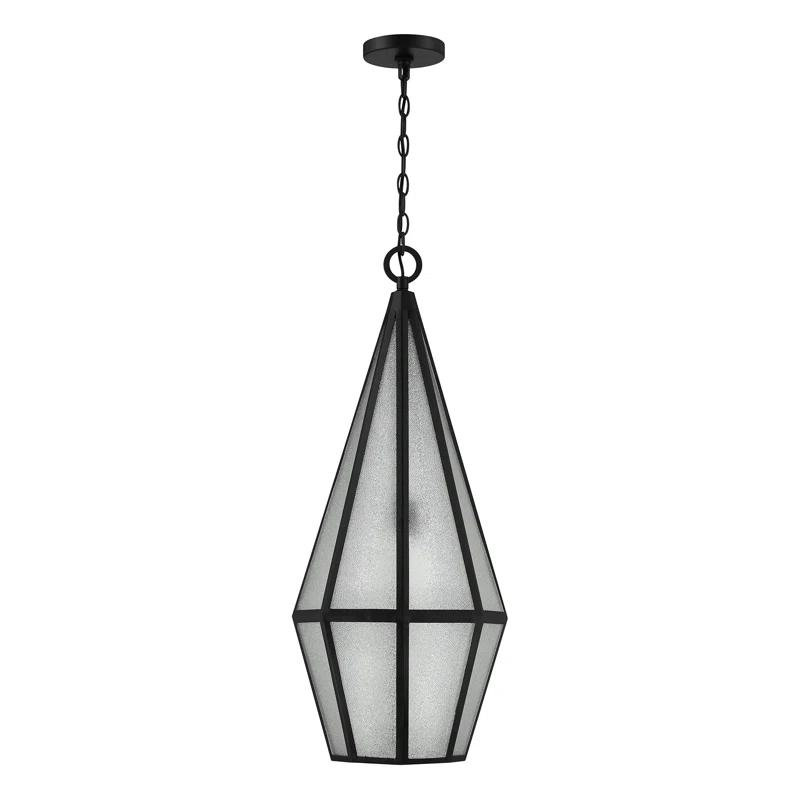 Savoy House Peninsula 1-Light Outdoor Hanging Lantern in Matte Black