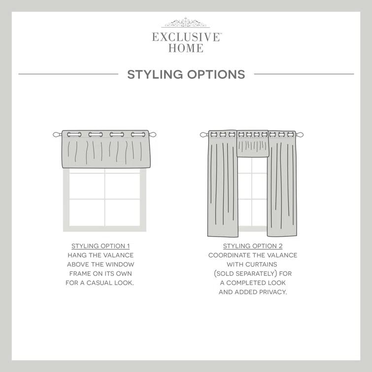 Amalgamated Textiles Catarina Linen Tailored 52'' W Window Valance