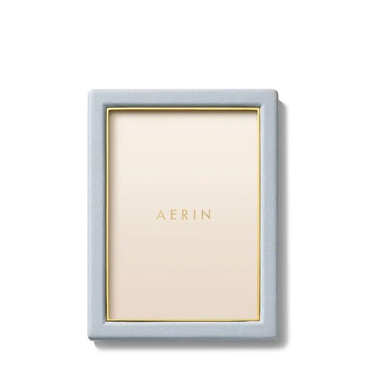 AERIN Piero Leather Picture Frame with Mat