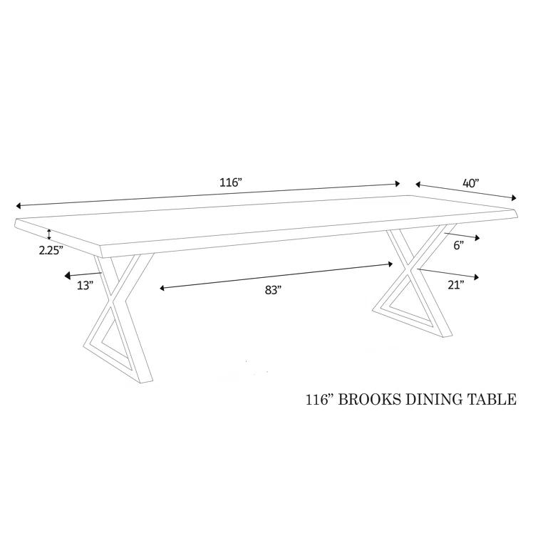 Urbia Brooks X Base Dining Table & Reviews | Perigold