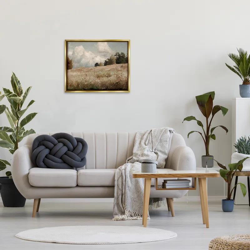 " Classic Nature Field Landscape " by Lettered And Lined Painting Print