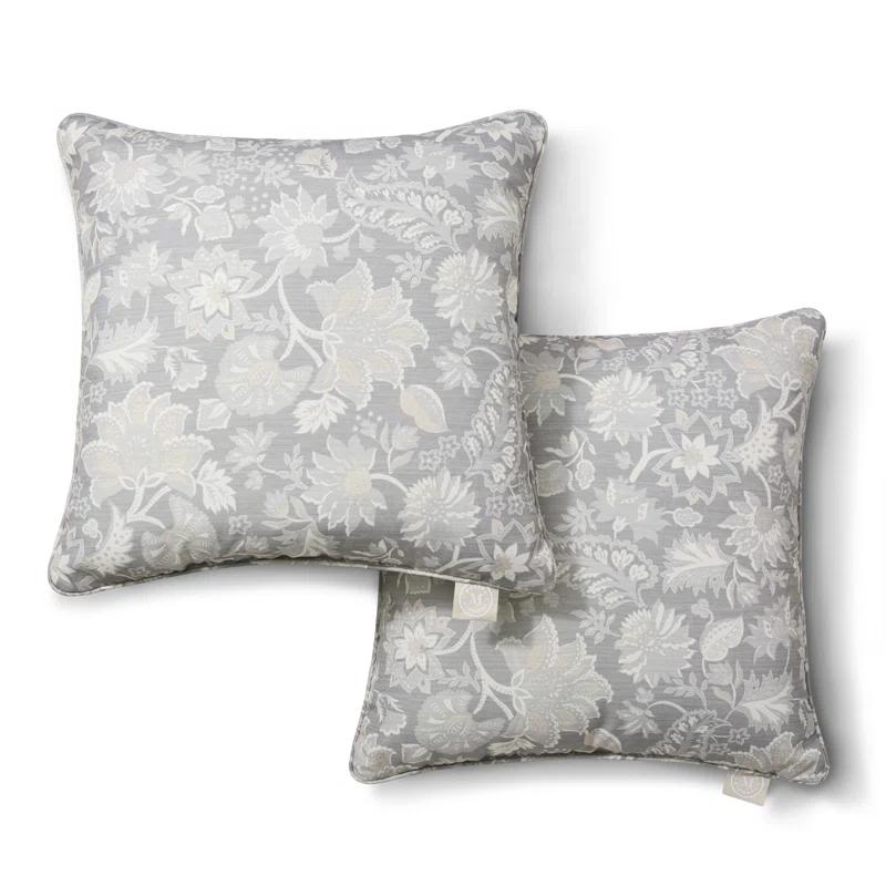 Martha Stewart MARTHA STEWART Distressed Jacobean Indoor Outdoor Lumbar Pillow 2-Pack Set, 18" (Set of 2)