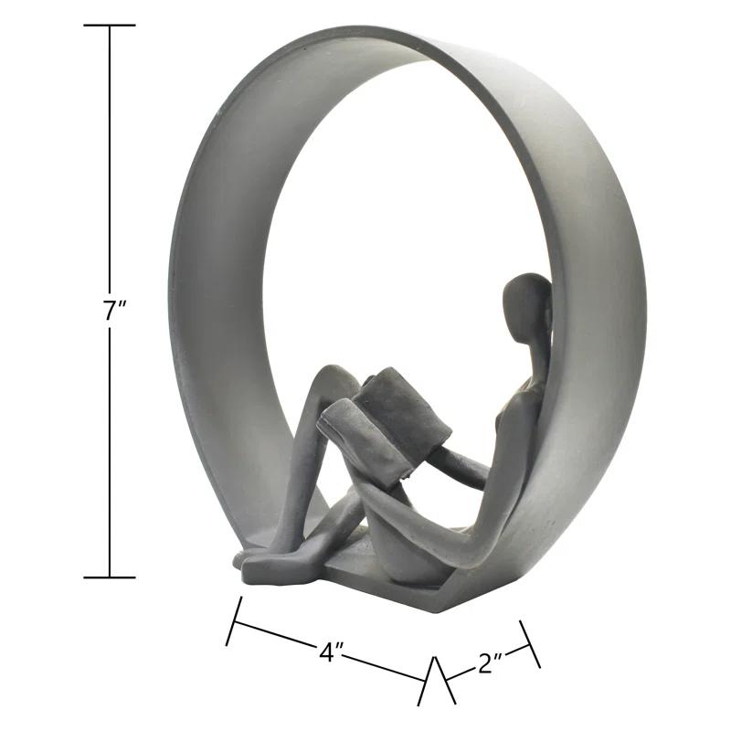 Lifestyle Group Distribution Adam & Friends Home Decor Encirlced Reader Sculpture | 1-Piece