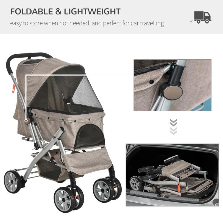 Pawhut Erie Foldable Pet Stroller
